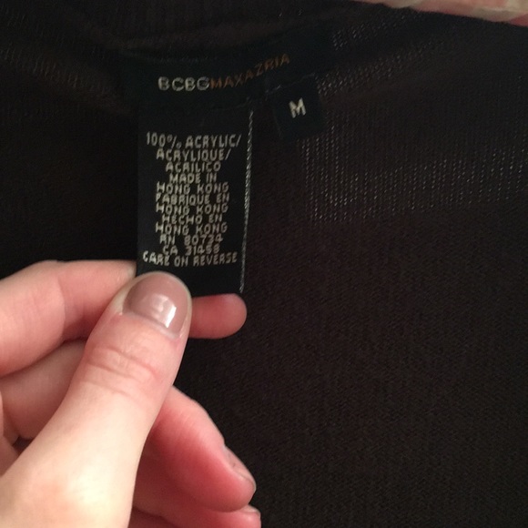 BCBG Dark brown wrapped sweater - Picture 3 of 4